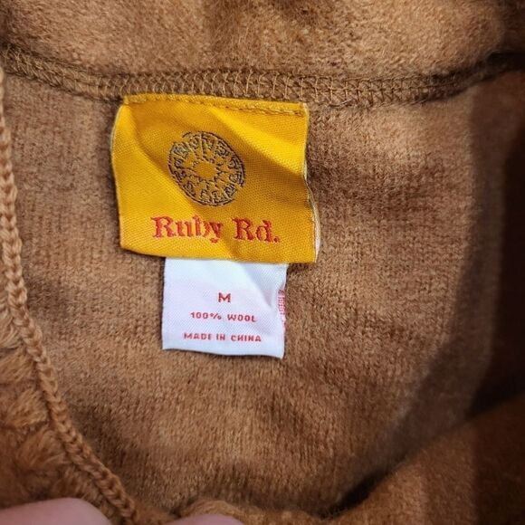 100% wool Ruby Rd boho sweater - Picture 6 of 8